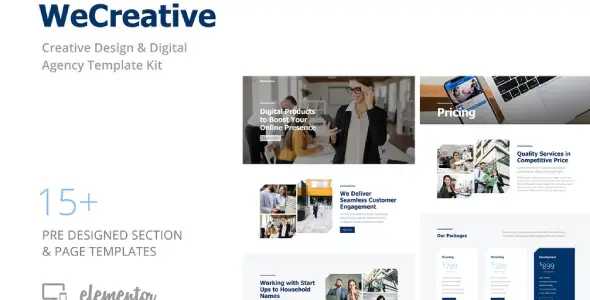 WeCreative – Digital Agency Elementor Template Kit