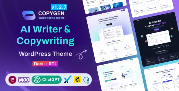 CopyGen – AI Writer & Copywriting Landing Page WordPress Theme
